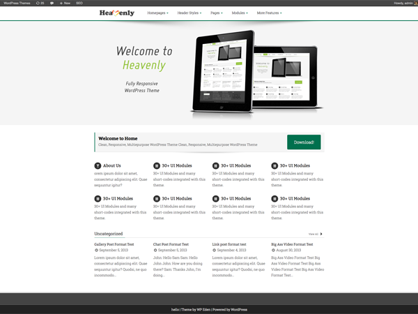 Heavenly Corporate WordPress Theme