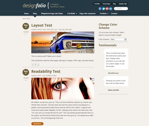 Designfolio Magazine WordPress Theme