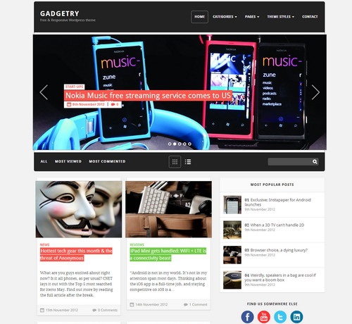 Gadgetry Magazine WordPress Theme