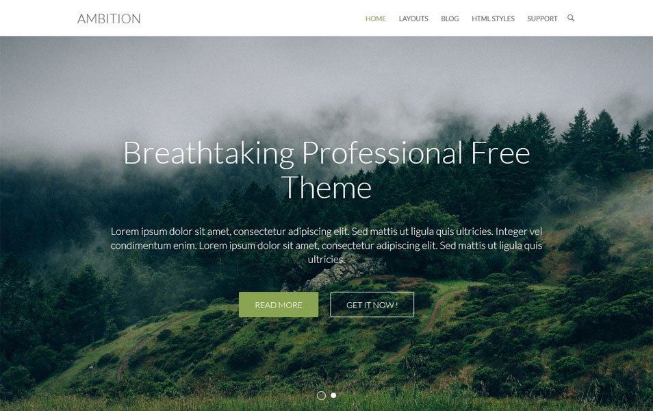 Ambition Flat Design WordPress Theme