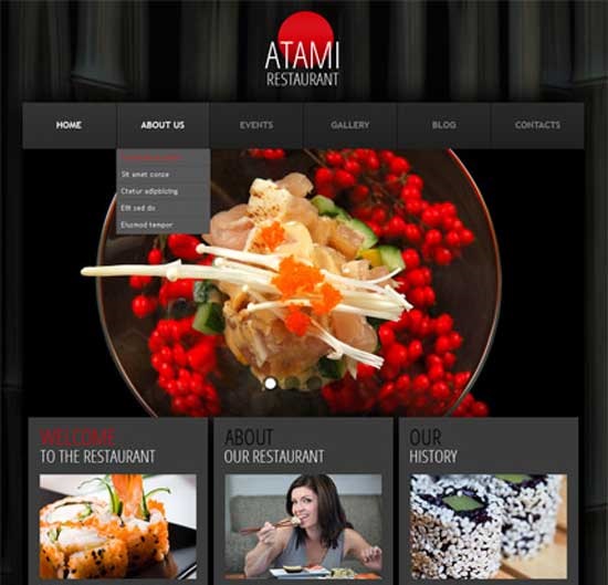 Atami Restaurant WordPress Theme