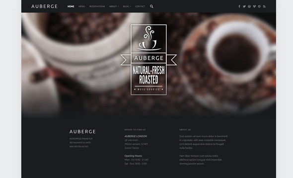 Auberge Restaurant WordPress Theme