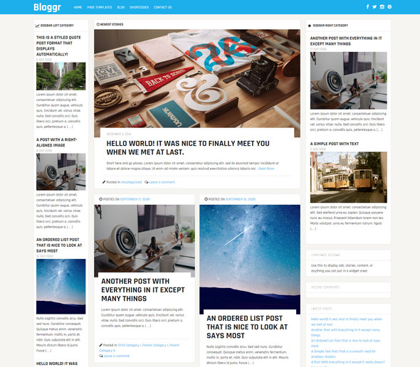 Bloggr Magazine WordPress Theme