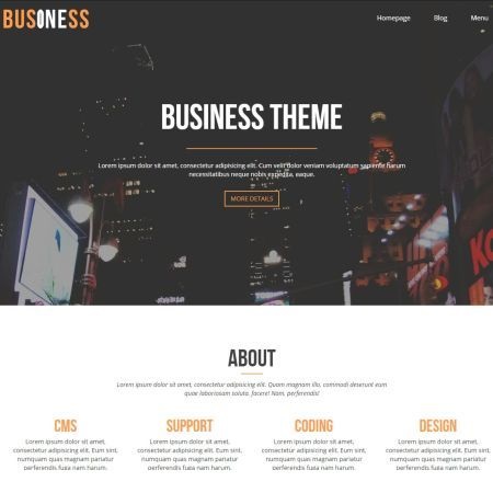 Business One One Page WordPress Theme