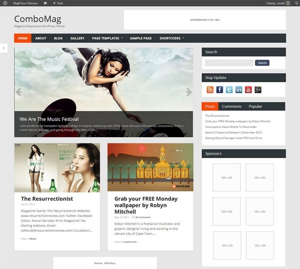 ComboMag Magazine WordPress Theme