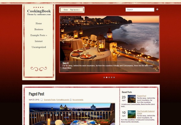 CookingBook Restaurant WordPress Theme