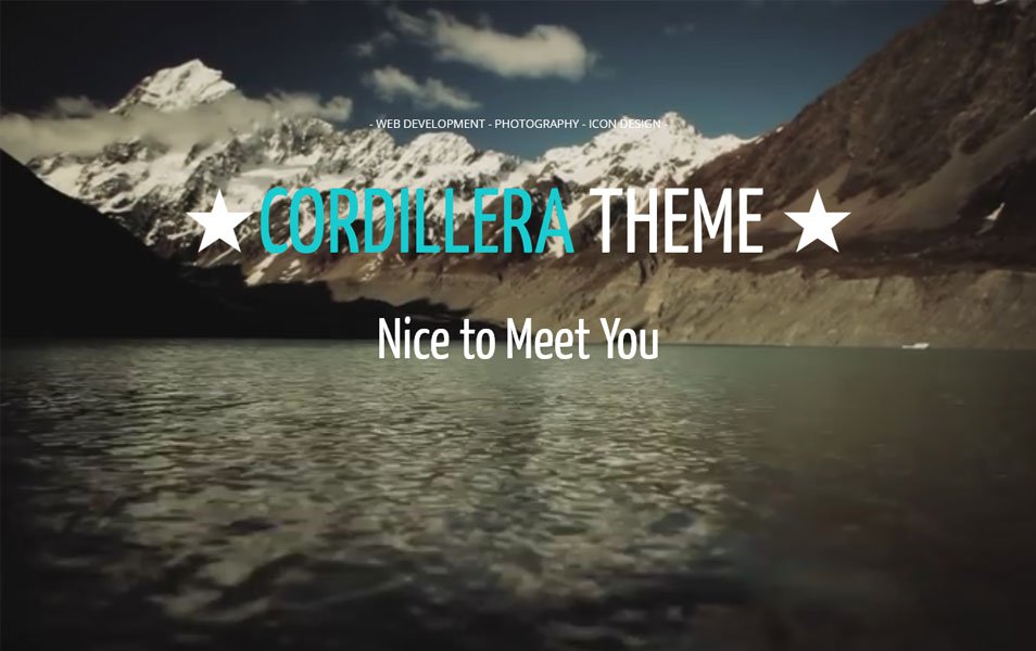Cordillera Flat Design WordPress Theme