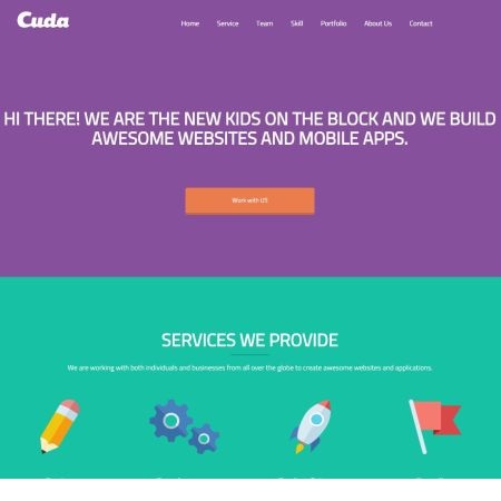 Cuda One Page WordPress Theme