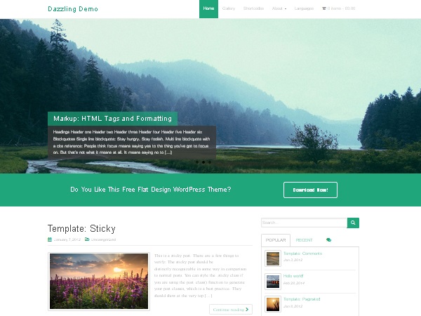 Dazzling Hotel WordPress Theme