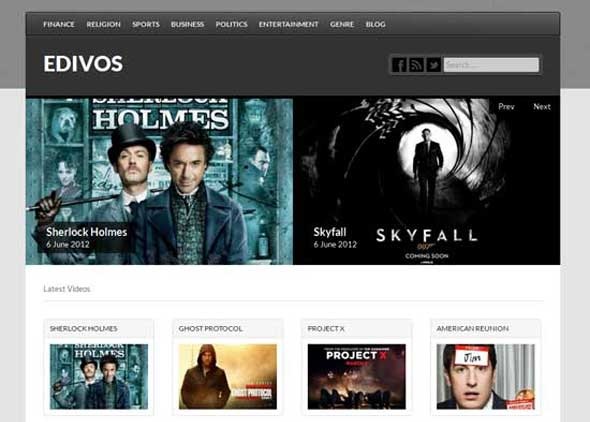 Edivos Video WordPress Theme