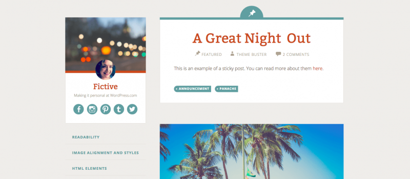 Fictive Travel WordPress Theme