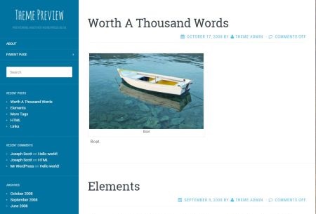 Flat Sky Flat Design WordPress Theme