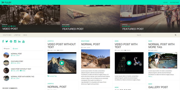 Fullby Personal Blog WordPress Theme