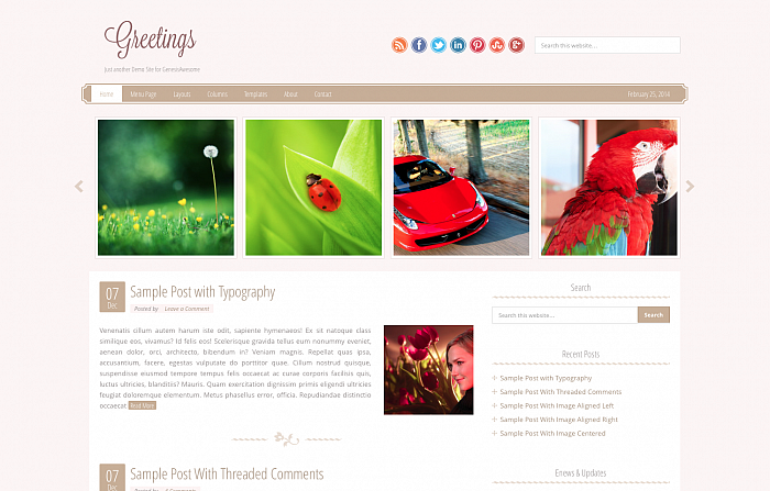 Greetings Genesis WordPress Theme