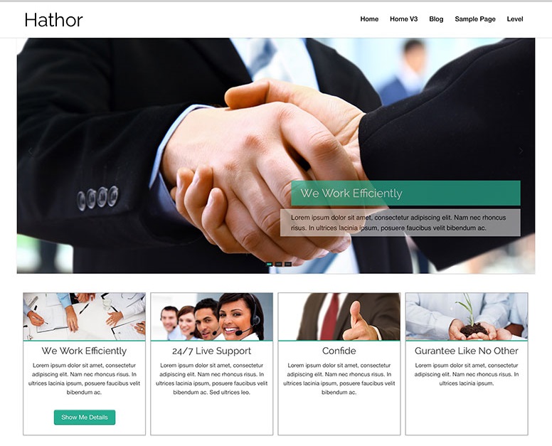 Hathor Responsive WordPress Theme