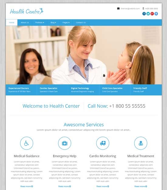 Health Center Lite Health And Medical WordPress Theme