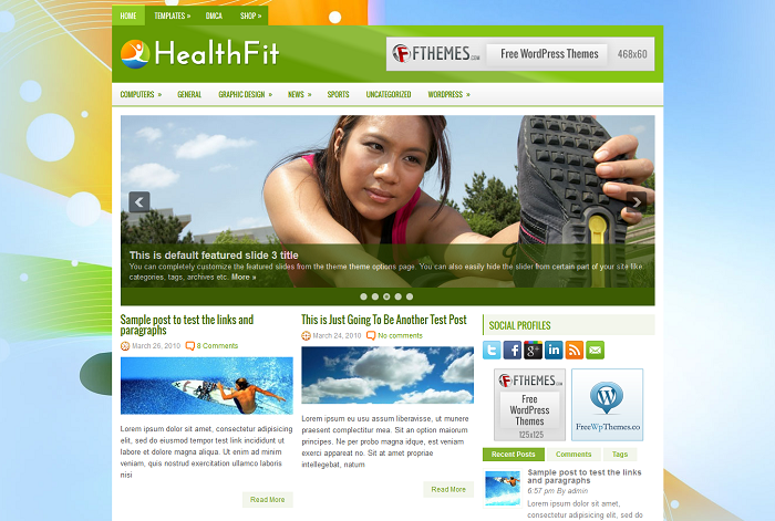 HealthFit Health And Medical WordPress Theme