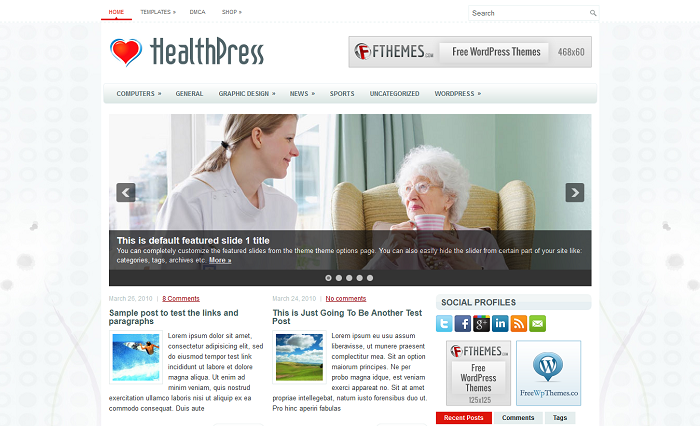 HealthPress Health And Medical WordPress Theme