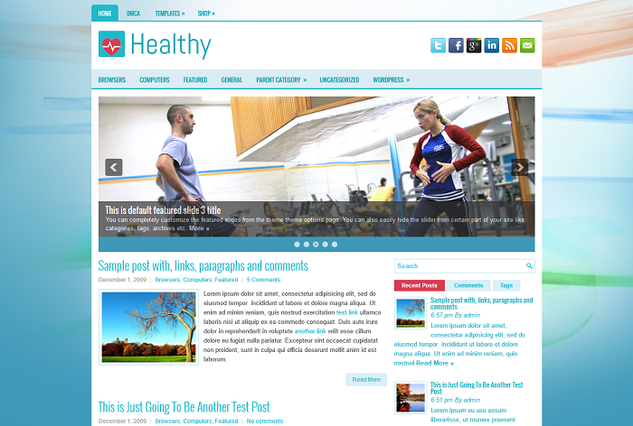 Healthy Health And Medical WordPress Theme
