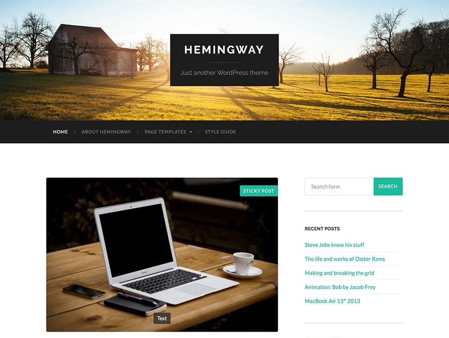 Hemingway Responsive WordPress Theme