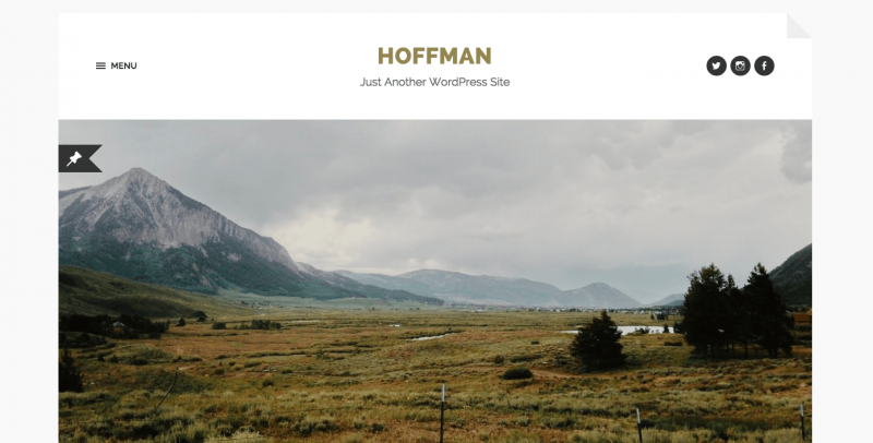 Hoffman Personal Blog WordPress Theme