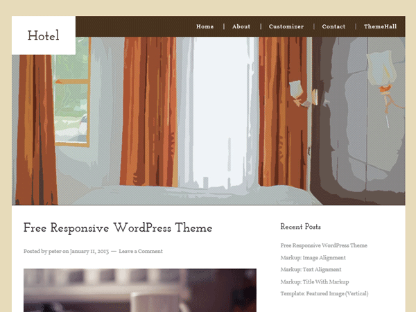 Hotel Hotel WordPress Theme
