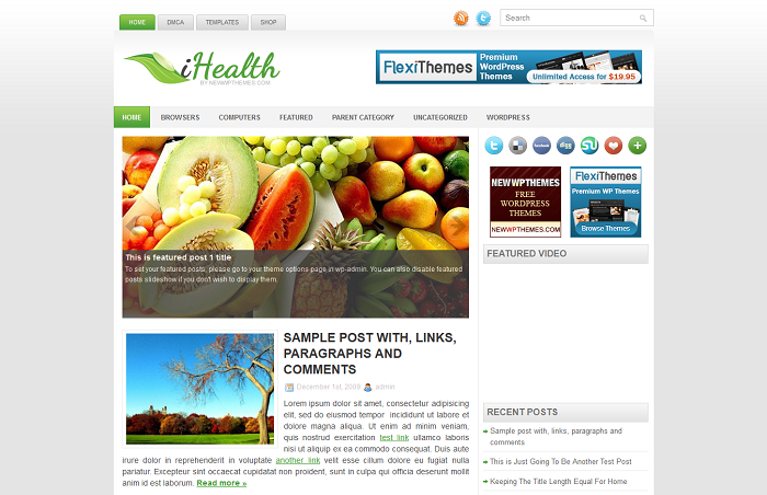 iHealth Health And Medical WordPress Theme