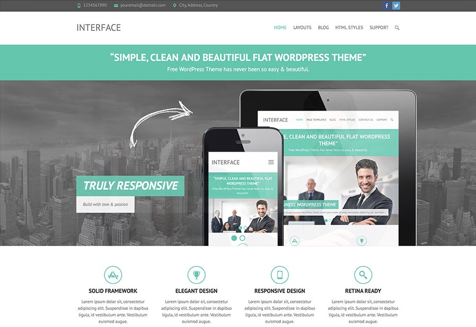 Interface Responsive WordPress Theme