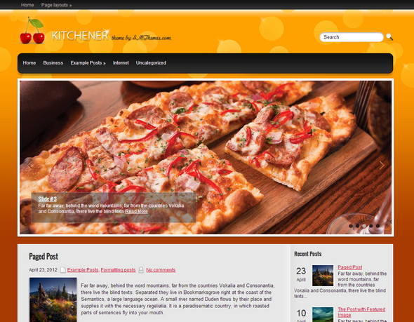 Kitchener Restaurant WordPress Theme