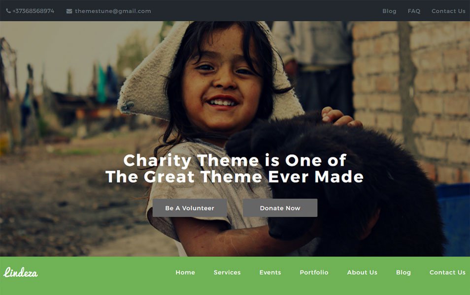 Lindeza Charity WordPress Theme