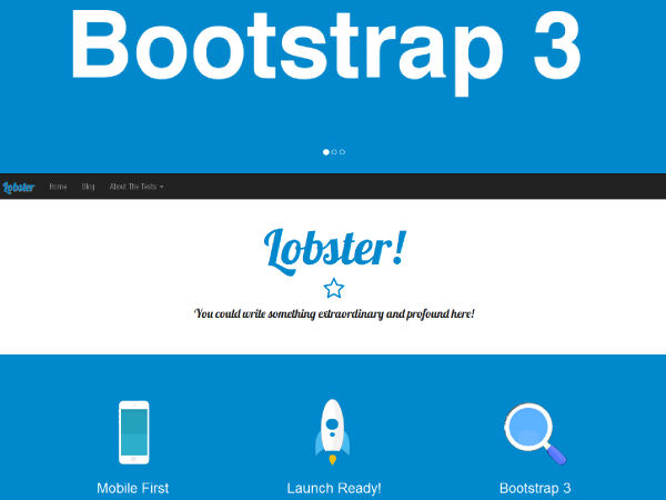 Lobster Bootstrapped WordPress Theme