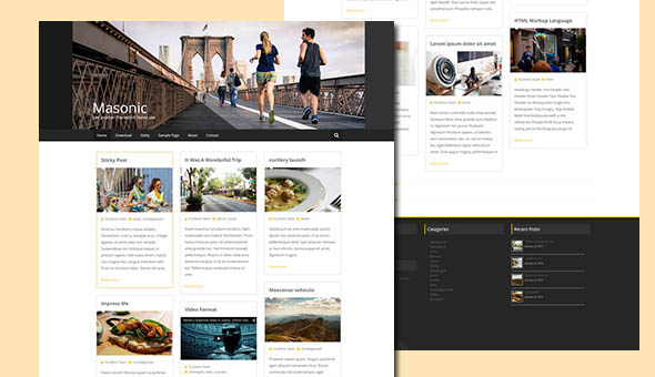 Masonic Personal Blog WordPress Theme