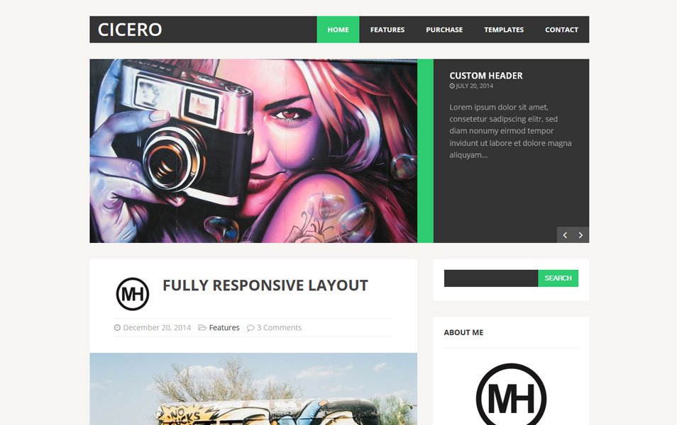MH Cicero Flat Design WordPress Theme