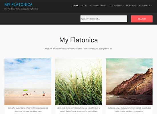 My Flatonica Flat Design WordPress Theme