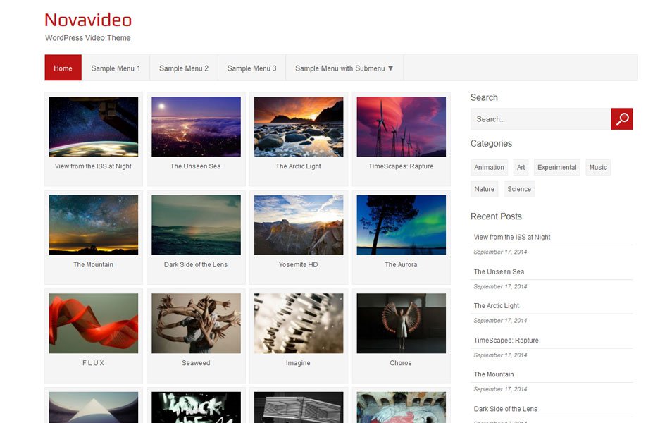 Novavideo Lite Video WordPress Theme