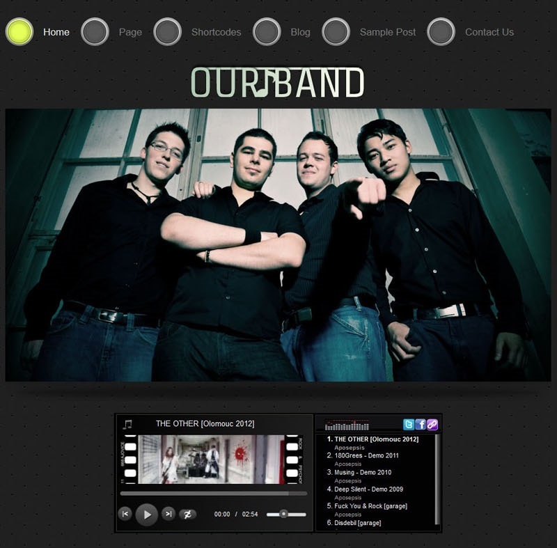 Our Band Super Fast WordPress Theme
