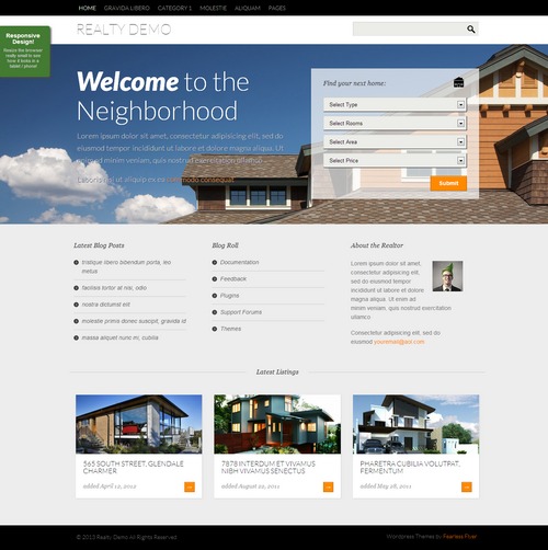 Realty Responsive WordPress Theme