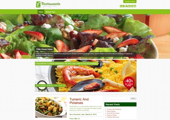 Restaurante Lite Restaurant WordPress Theme