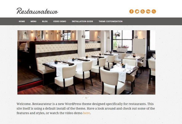 Restaurateur Restaurant WordPress Theme