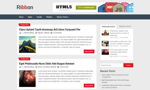 Ribbon Magazine WordPress Theme