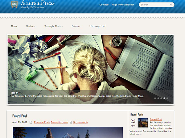 SciencePress Education WordPress Theme