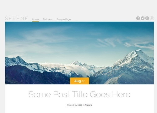 Serene Responsive WordPress Theme