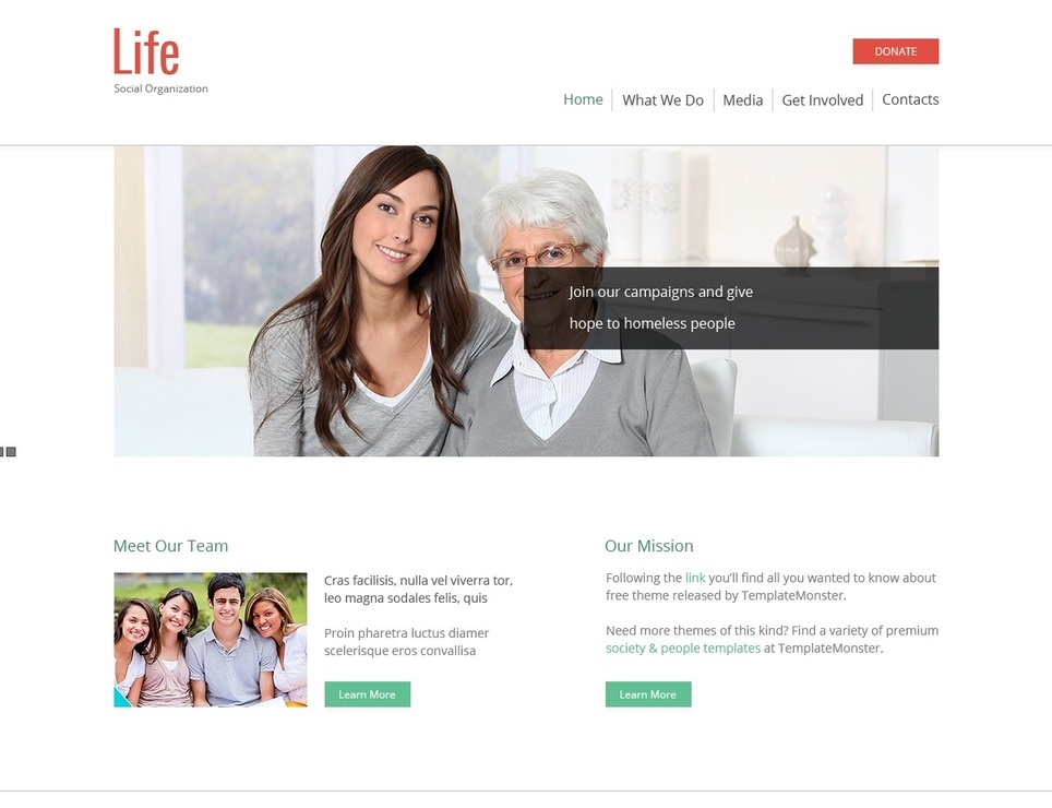 Social Organization Charity WordPress Theme