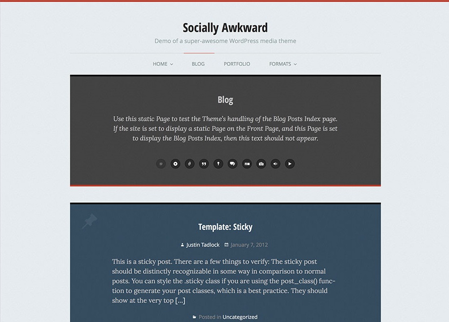 Socially Awkward Video WordPress Theme