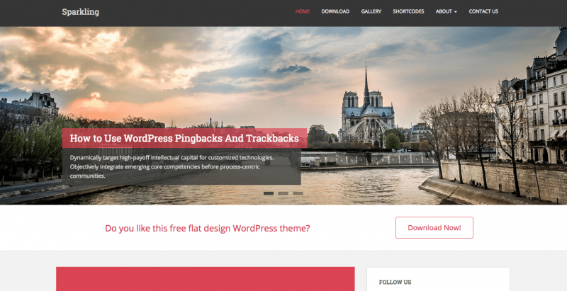 Sparkling Personal Blog WordPress Theme