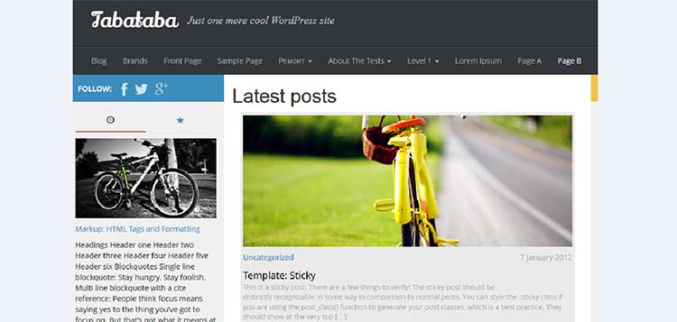 Tabataba Flat Design WordPress Theme