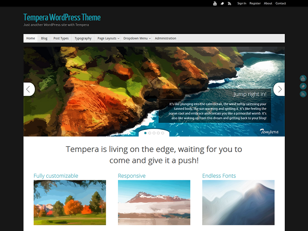 Tempera Hotel WordPress Theme