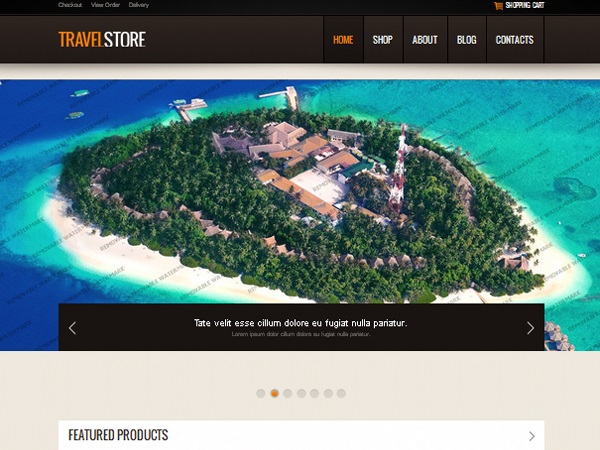 Travel Store Hotel WordPress Theme