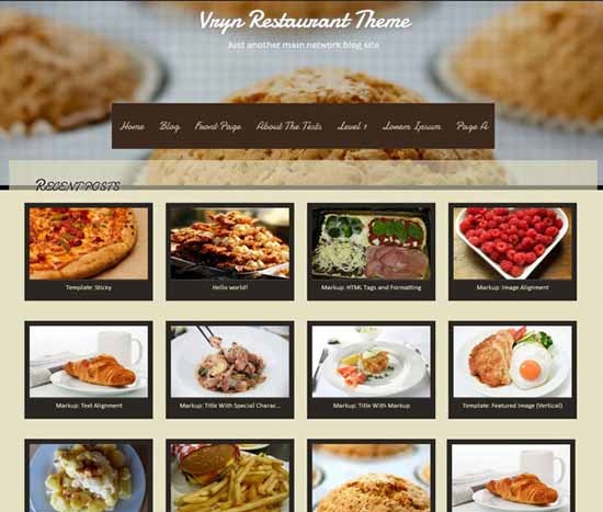 VRYN Restaurant WordPress Theme
