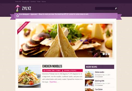 Zylyz Restaurant WordPress Theme